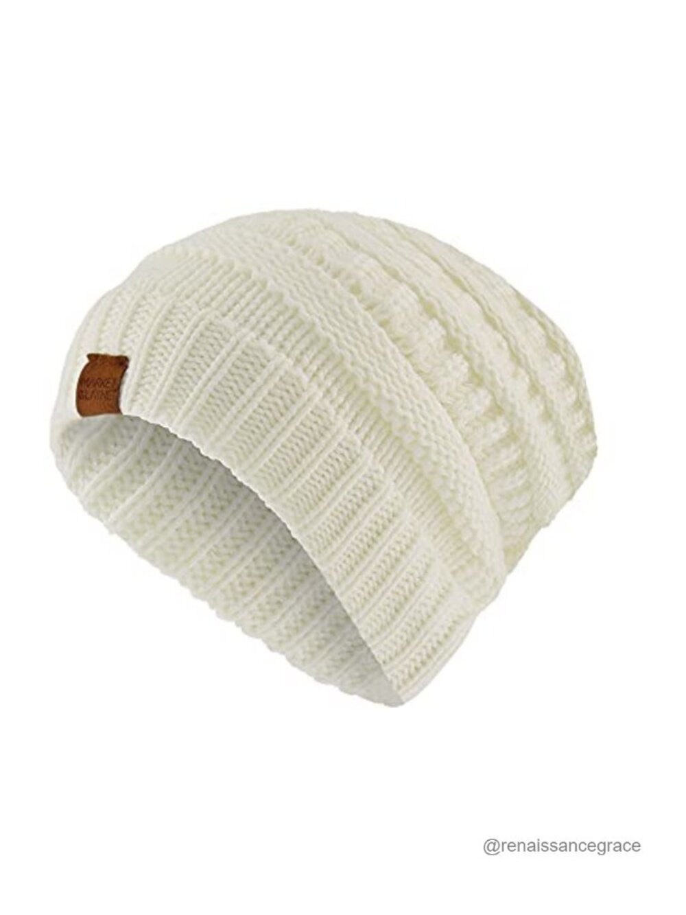Chunky Knit Beanie Warm Winter Hat Thick Cable Knit Cap